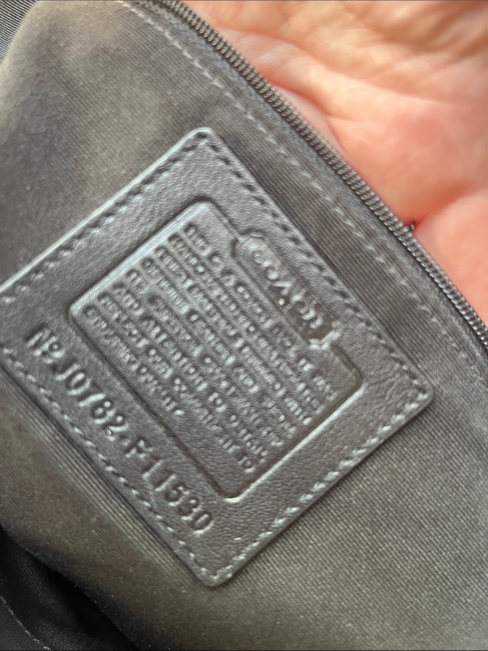 Coach F11530 Jacquard and Leather Signature C Stripe Tote Bag Black Gray Silver - Picture 5 of 7